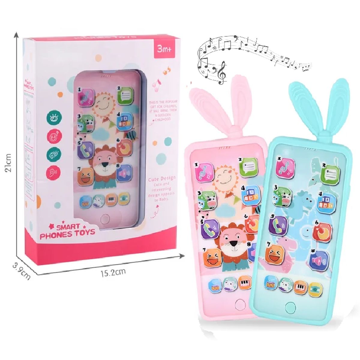 GENERICO - Juguete  Educativo Celular Conejo - Musical