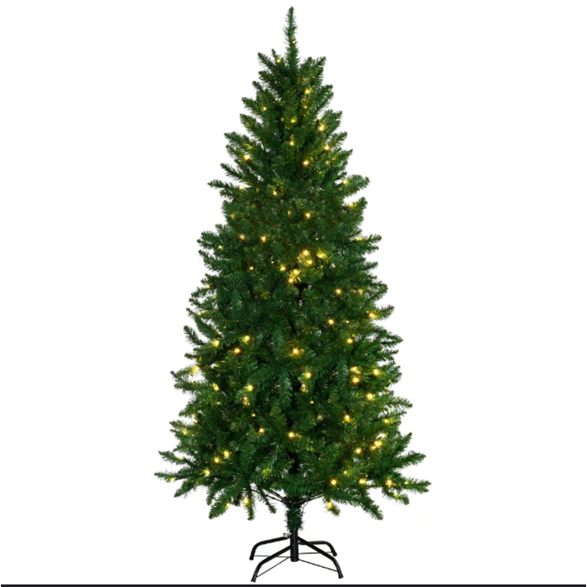 GENERICO - Árbol Navideño ciprés de 3 cuerpos 2.10mt, con 300 Luces Led multicolor
