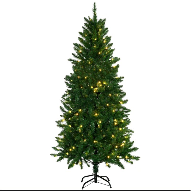 GENERICO - Árbol Navideño ciprés de 2.10mt, con 300 Luces Led multicolor