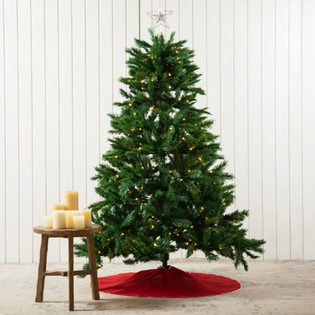 GENERICO - Árbol Navideño ciprés de 3 cuerpos 2.10mt, con 300 Luces Led multicolor