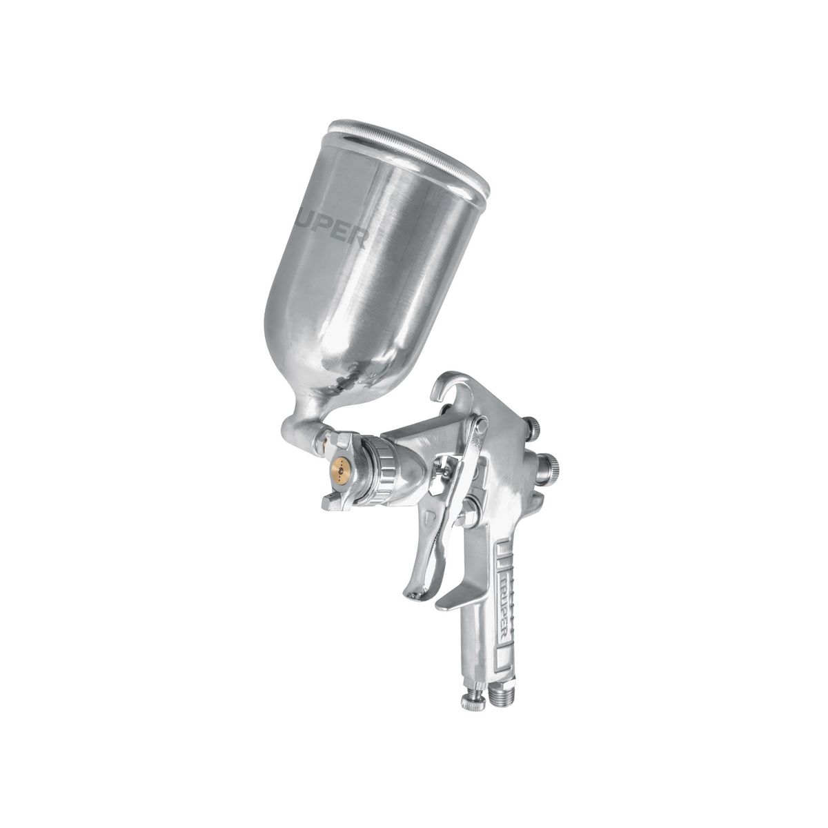 TRUPER - Pistola Para Pintar Gravedad LVMP Vaso Aluminio Boquilla 1.4 mm Truper