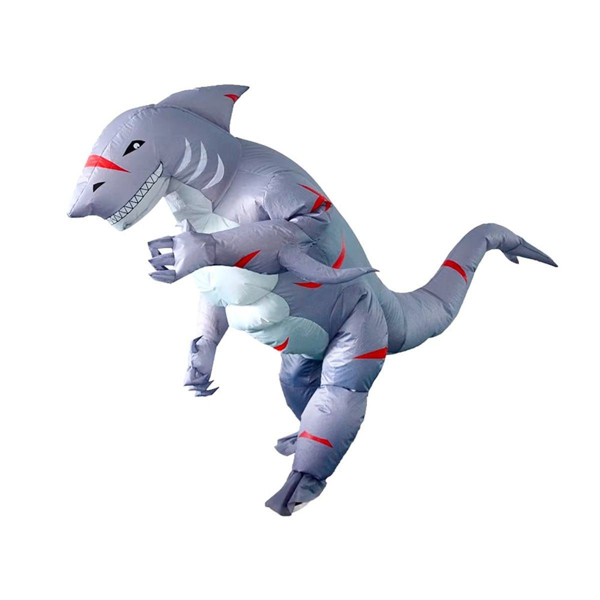 GENERICO - Disfraz Inflable Tiburón Musculoso con Cicatrices Halloween