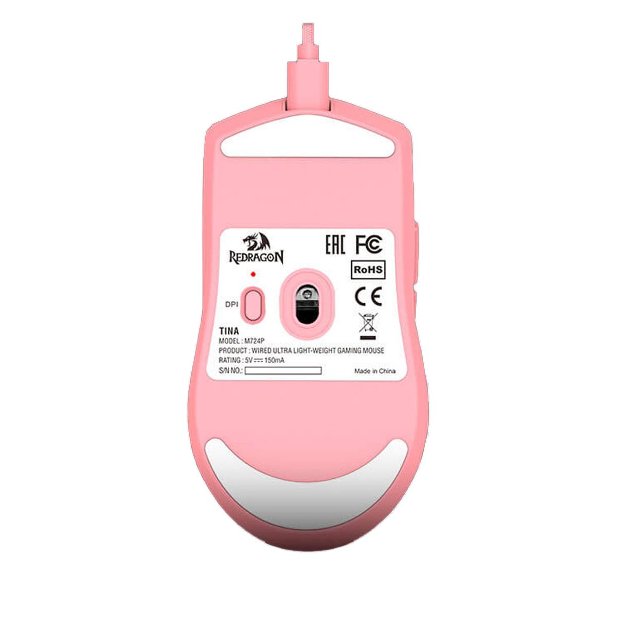 REDRAGON - Mouse Redragon K1NG M724 1K HZ PINK