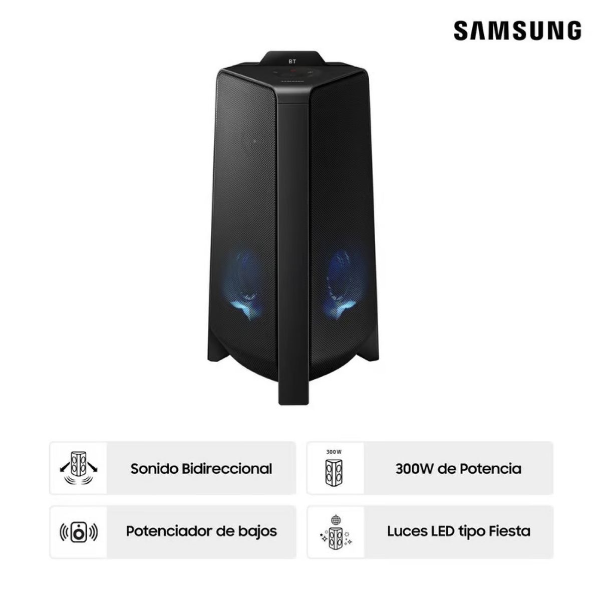 SAMSUNG - Torre de Sonido Samsung Bluetooth 300W MX-T40