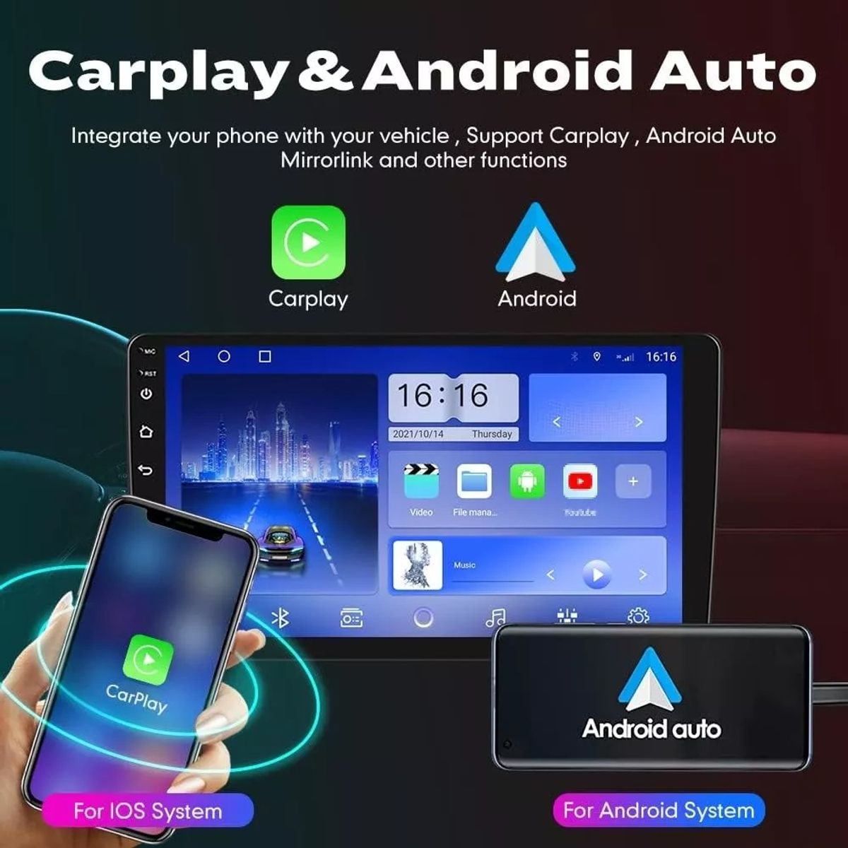 GENERICO - AutoradioAndroid Hyundai Creta 2014-2021 2+32gb 4core+Camara