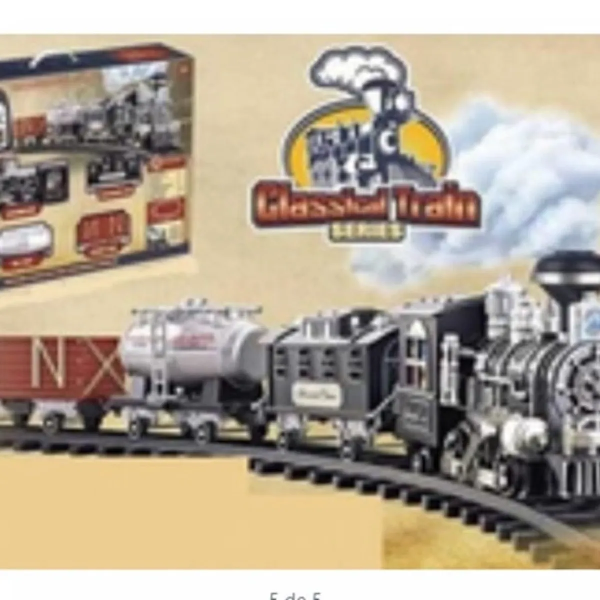 GENERICO - Tren Navideño CON SMOKE ,LIGHT ,SONIDOl+ Pista  de Calidad DE 21 PCS