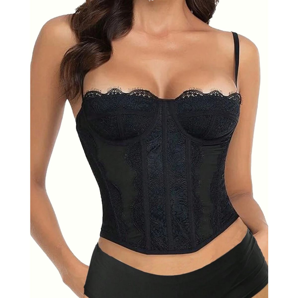 GENERICO - Corset Urban Encaje Negro