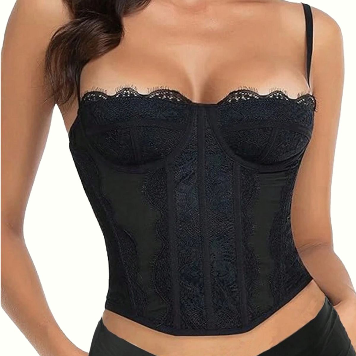 GENERICO - Corset Urban Encaje Negro