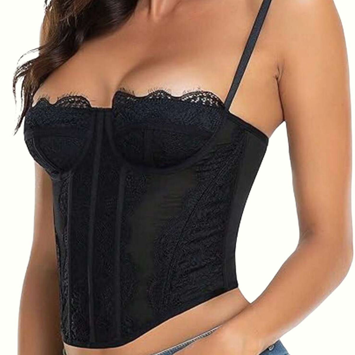 GENERICO - Corset Urban Encaje Negro