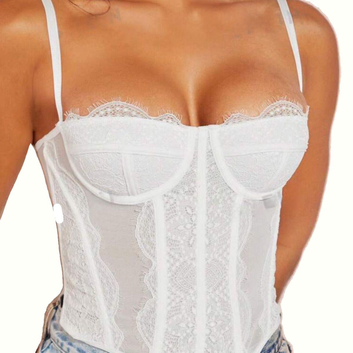 GENERICO - Corset Urban Encaje Blanco