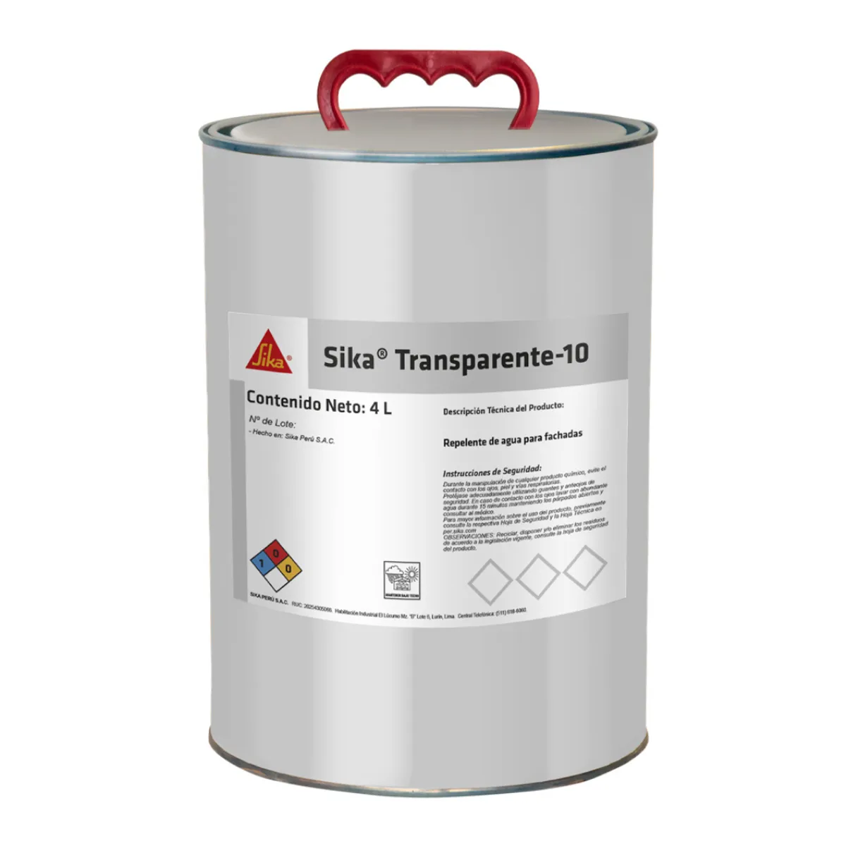 SIKA - Repelente de agua Sika Transparente 10 x 4lt