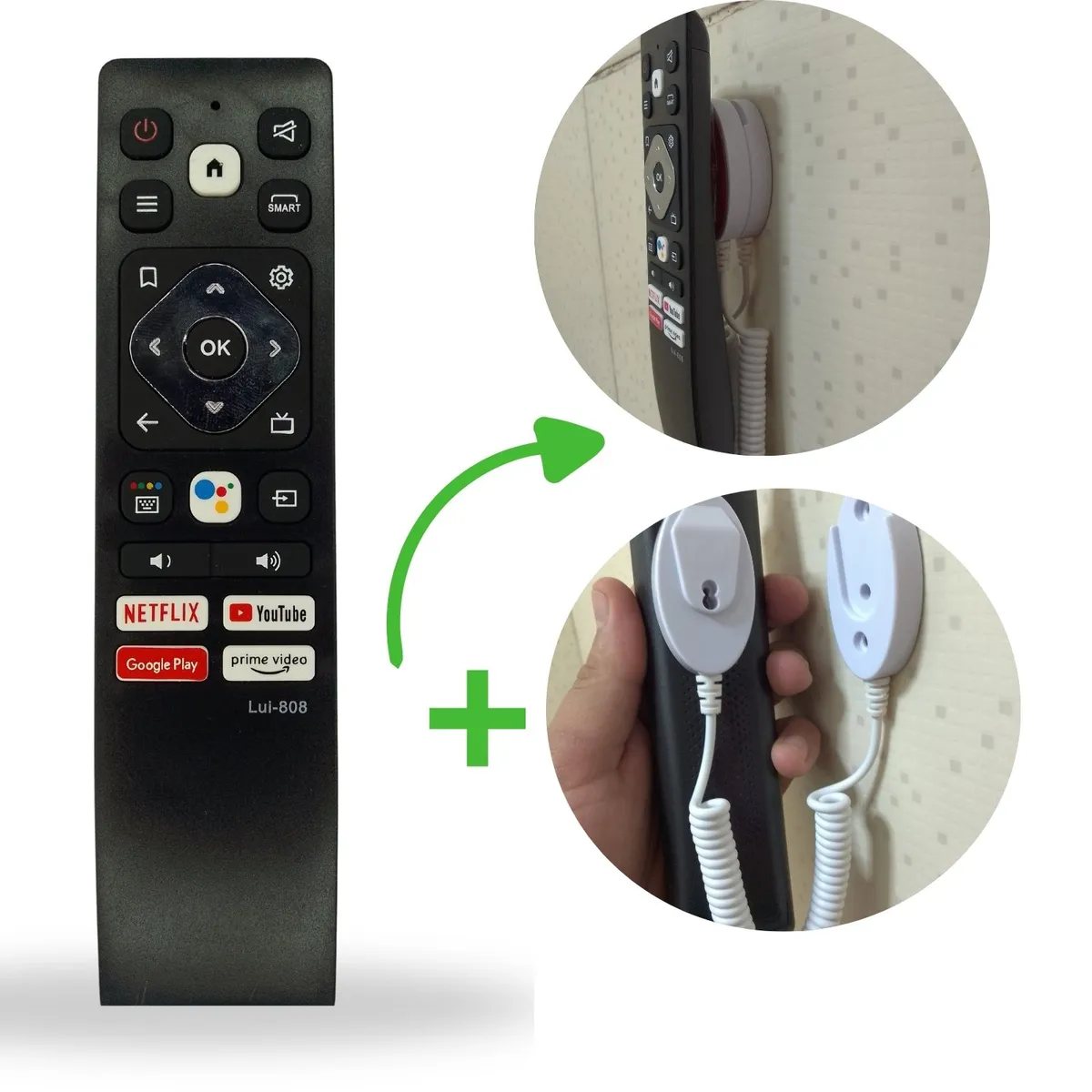 GENERICO - Control Remoto Compatible Para Tv Blackline + Soporte Pegable