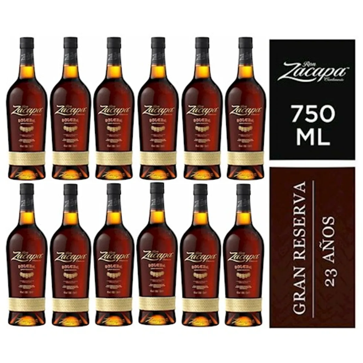 ZACAPA - RON ZACAPA 23 AÑOS 750ML - 12 UND