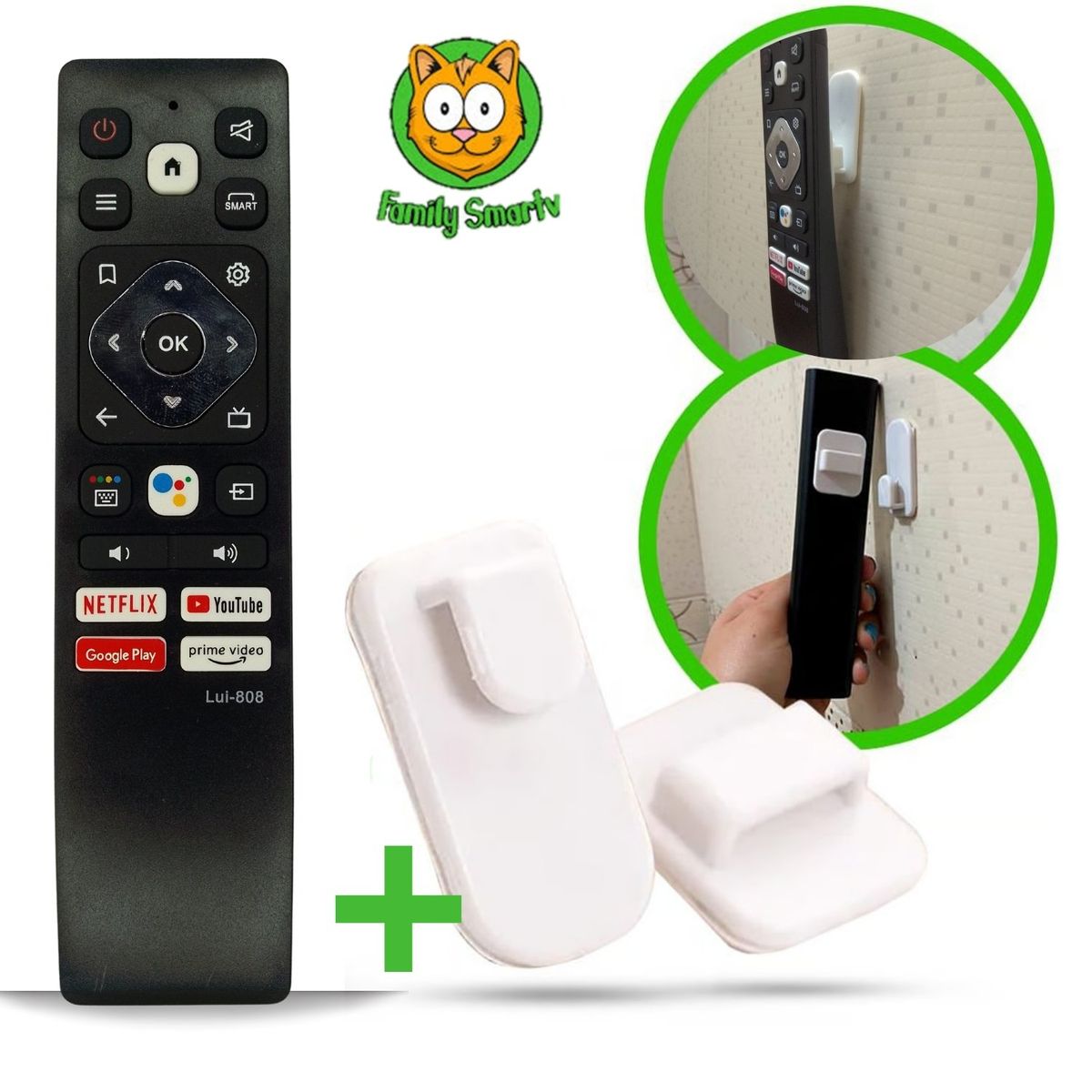 GENERICO - Control Remoto Compatible Para Tv Blackline Smart 4k + Soporte