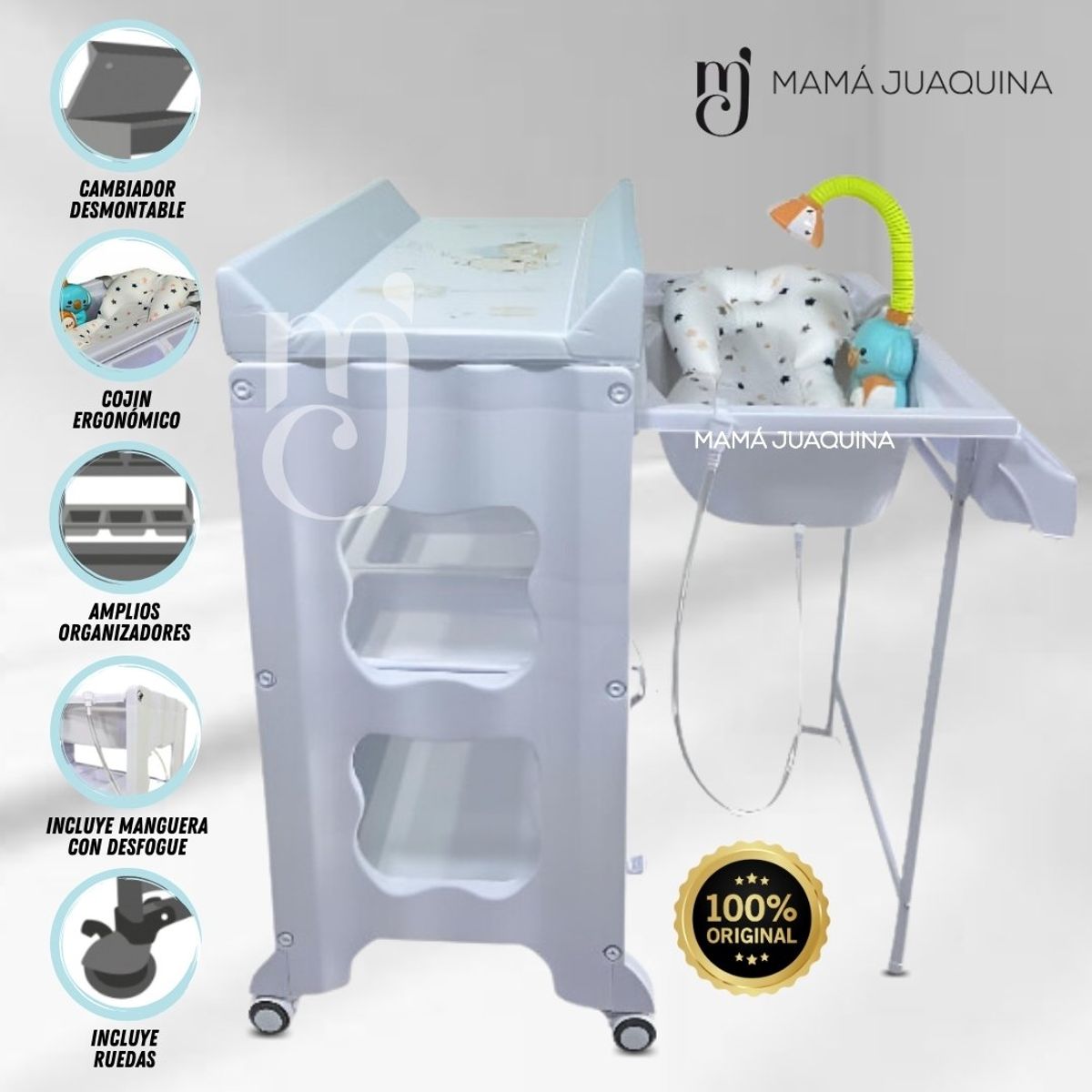 BABY - Bañera Cambiador «BAMORY » Edición Limitada  Light Blue