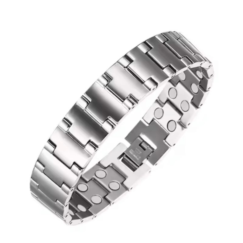 YINOX Bracciale Magnetico Donna In Titanio – 17 Magneti NdFeB, 19,5 Cm, Design Semplice, Confezione Regalo - 4