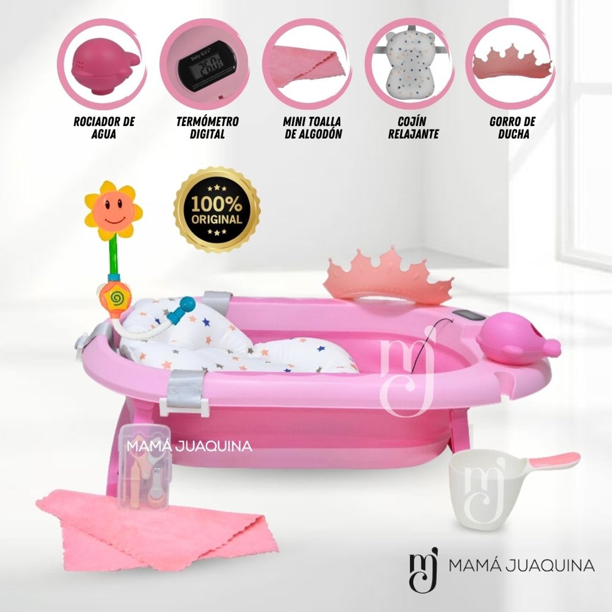 BABY - Bañera Plegable «BERKEN» Pink