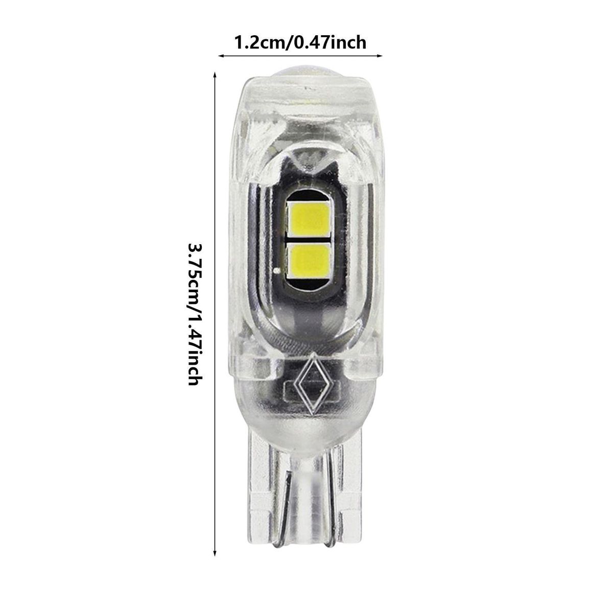 GENERICO - Par Focos Led T10 Con Estrobo Color Blanco