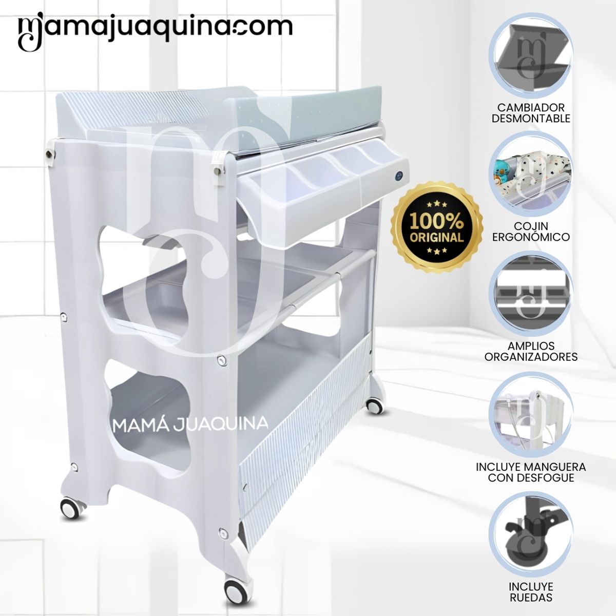 BABY - Bañera Cambiador «CHEIKHOUNA » Edición Limitada  White