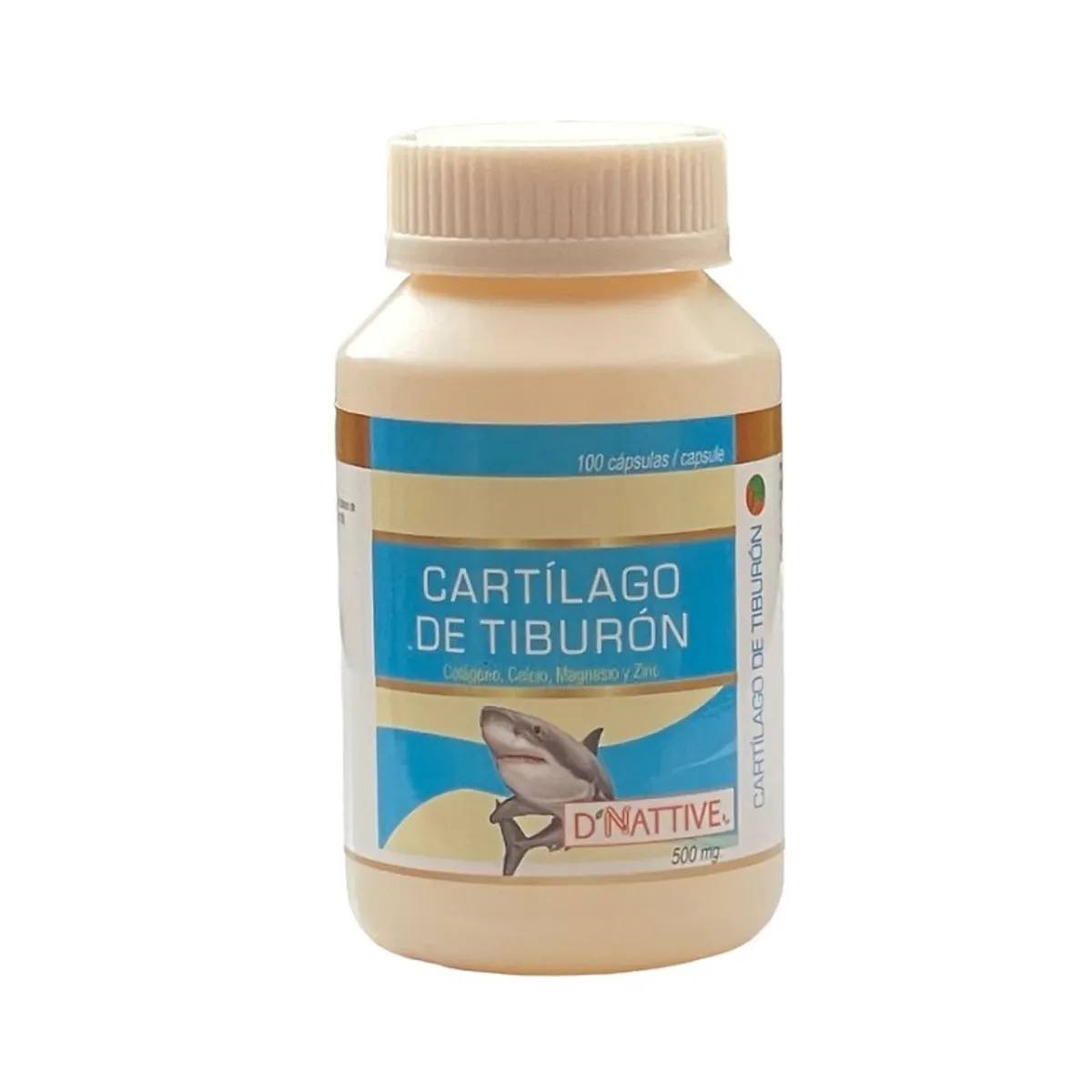 GENERICO - Cartílago de Tiburón en Cápsulas 100 u x 500 mg - D'Nattive