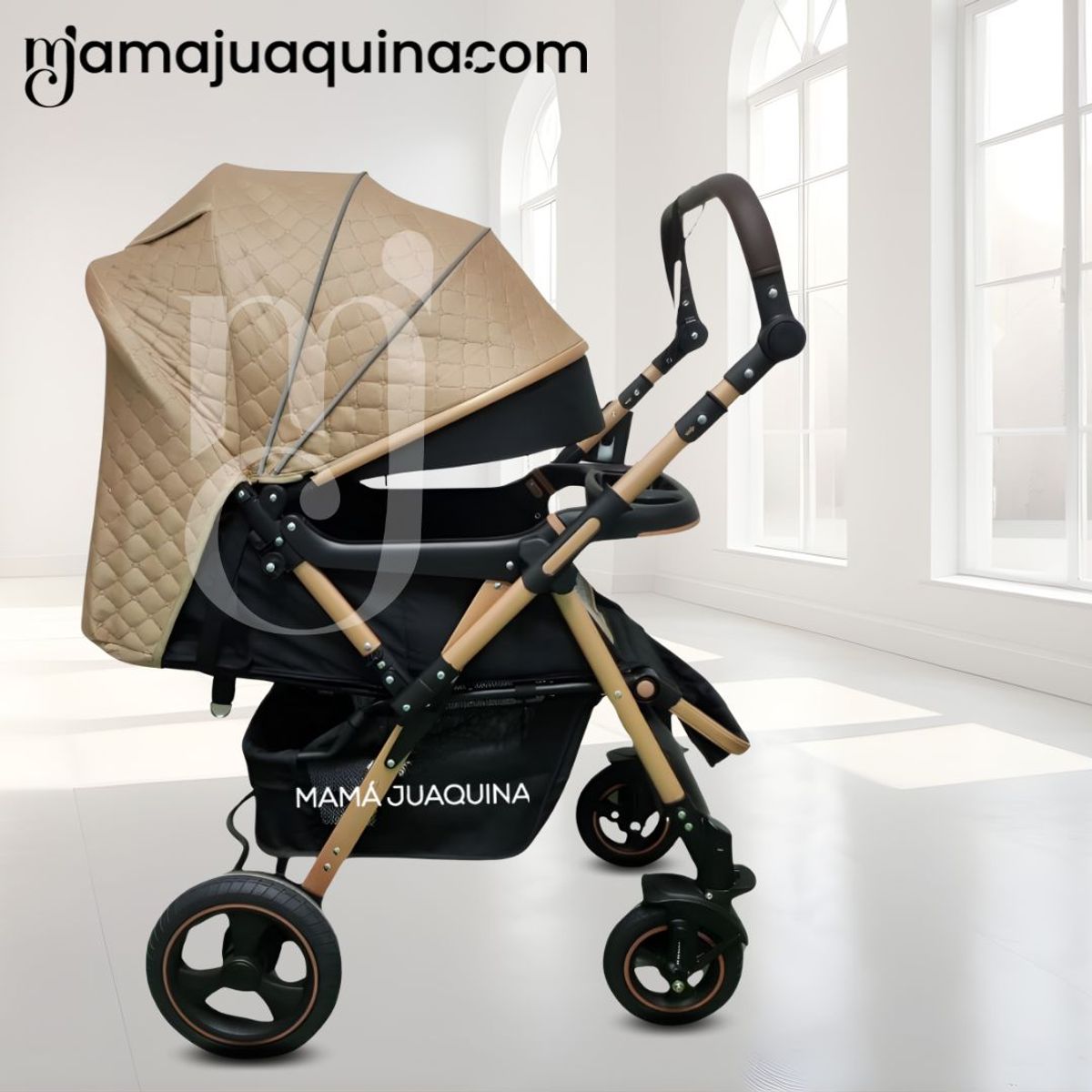 BABY - Coche Cuna de Lujo «GENTIEN» Edición Limitada Beige