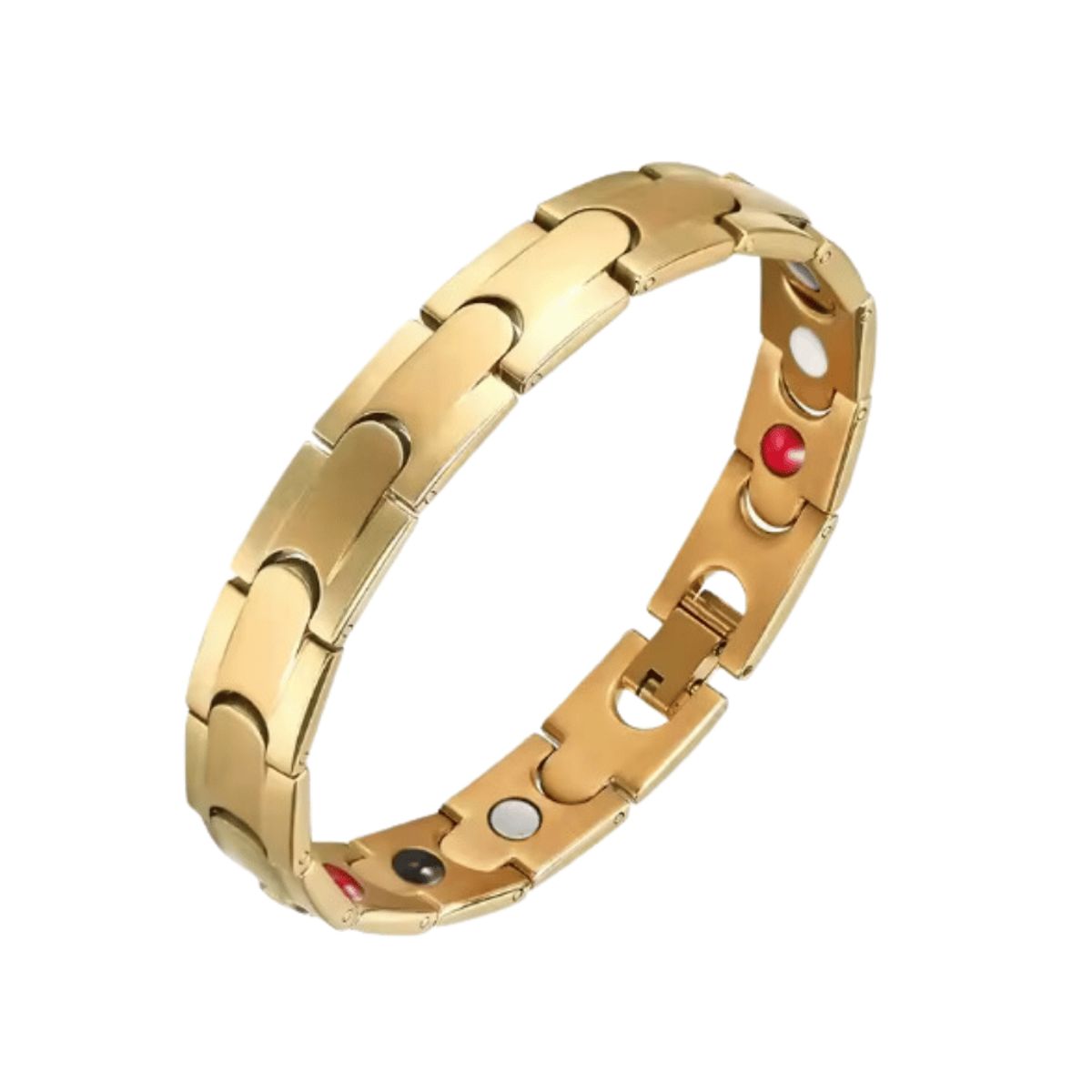 AFRODITA - Pulsera Magnética Funcional Titanio Dorado Modelo YSB-158