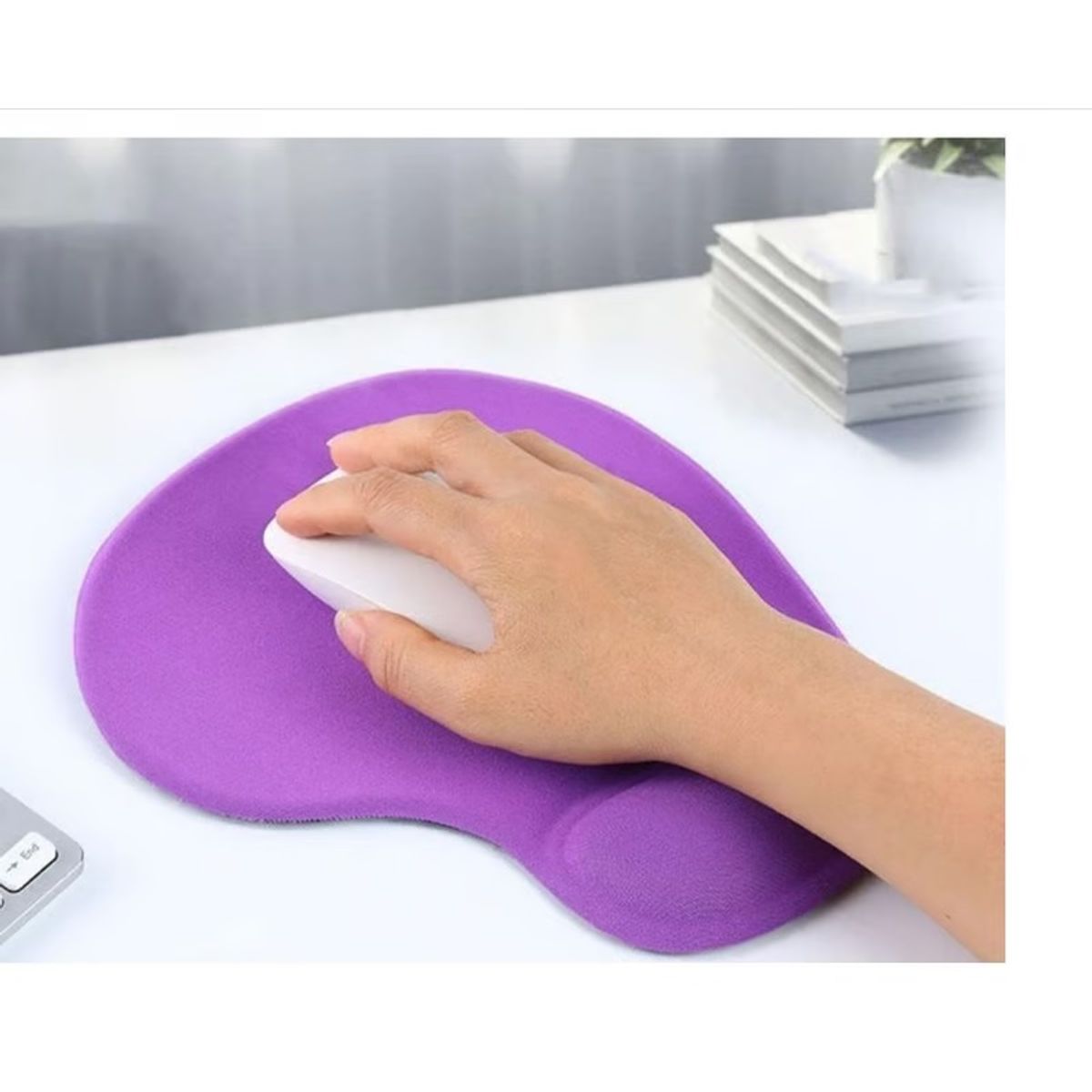 ITELSISTEM - Pad Mouse Gel Descansador Almohadilla Lila Itelsistem