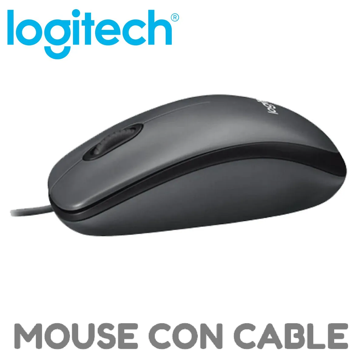 LOGITECH - MOUSE LOGITECH M90 con cable usb color Plomo