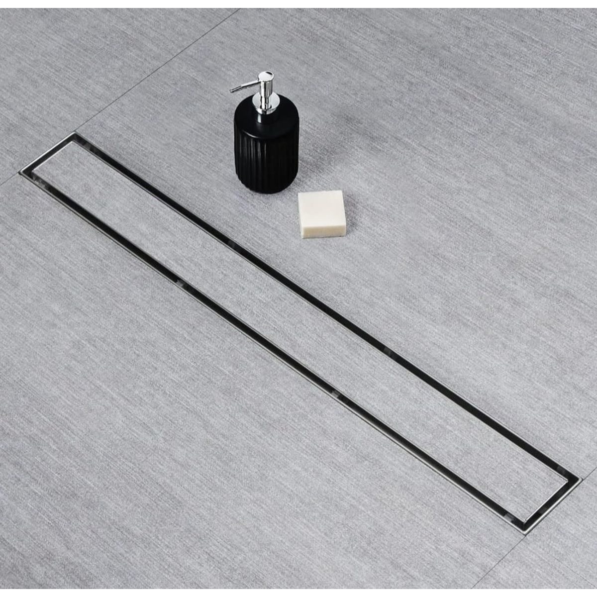 GENERICO - Sumidero Reversible de Acero Inoxidable SS304 10x40cm Alto Transito