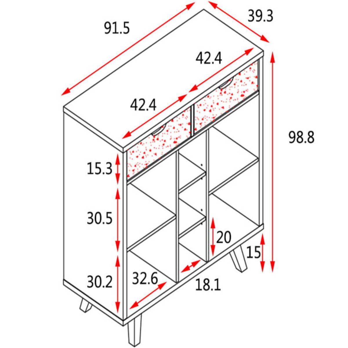 GENERICO - Aparador Moderno Edson  R&R MUEBLES
