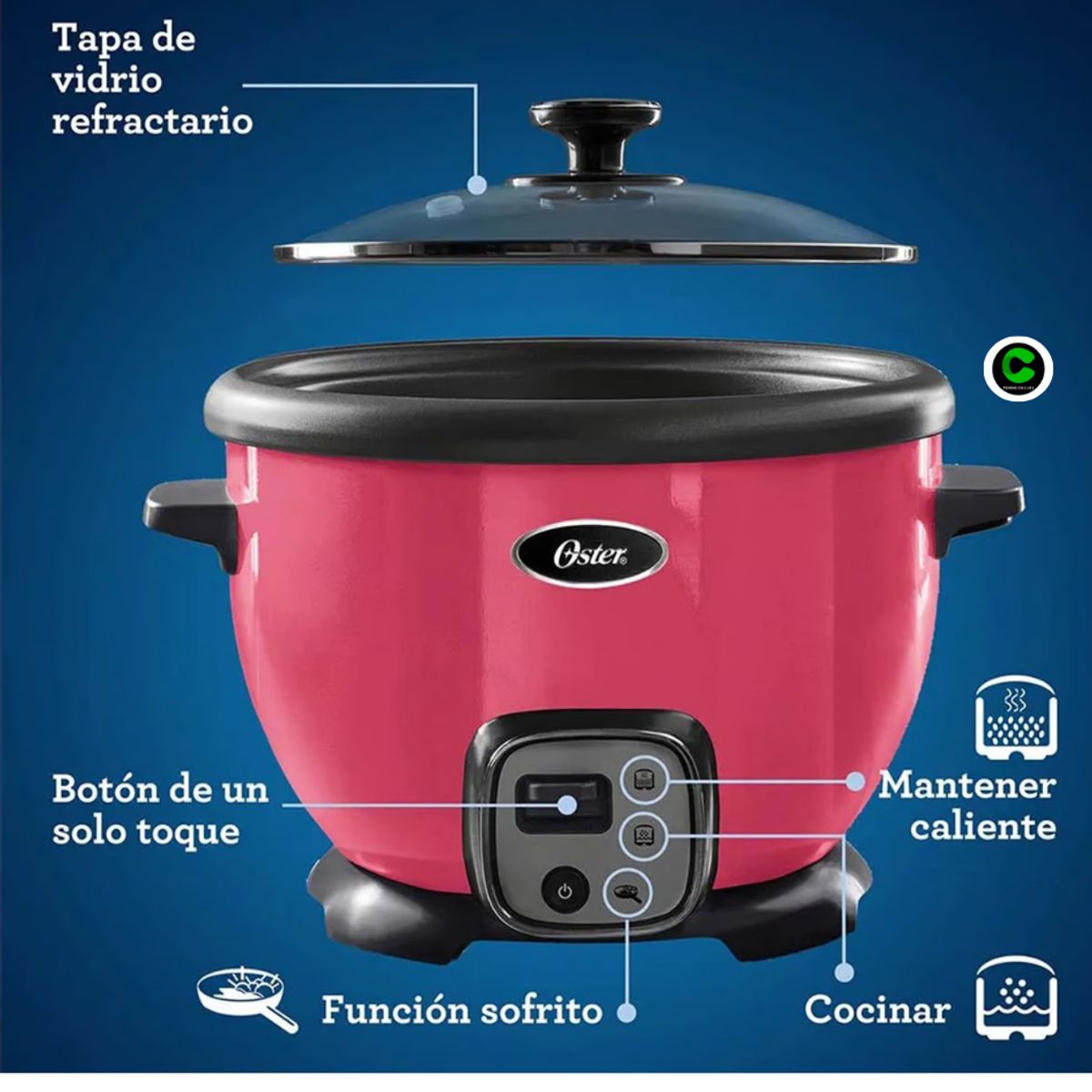 OSTER - TRICOMBO OSTER OLLA  ARROCERA CKSTRC8029+HERVIDOR BVSTKT4177+LICUADORA