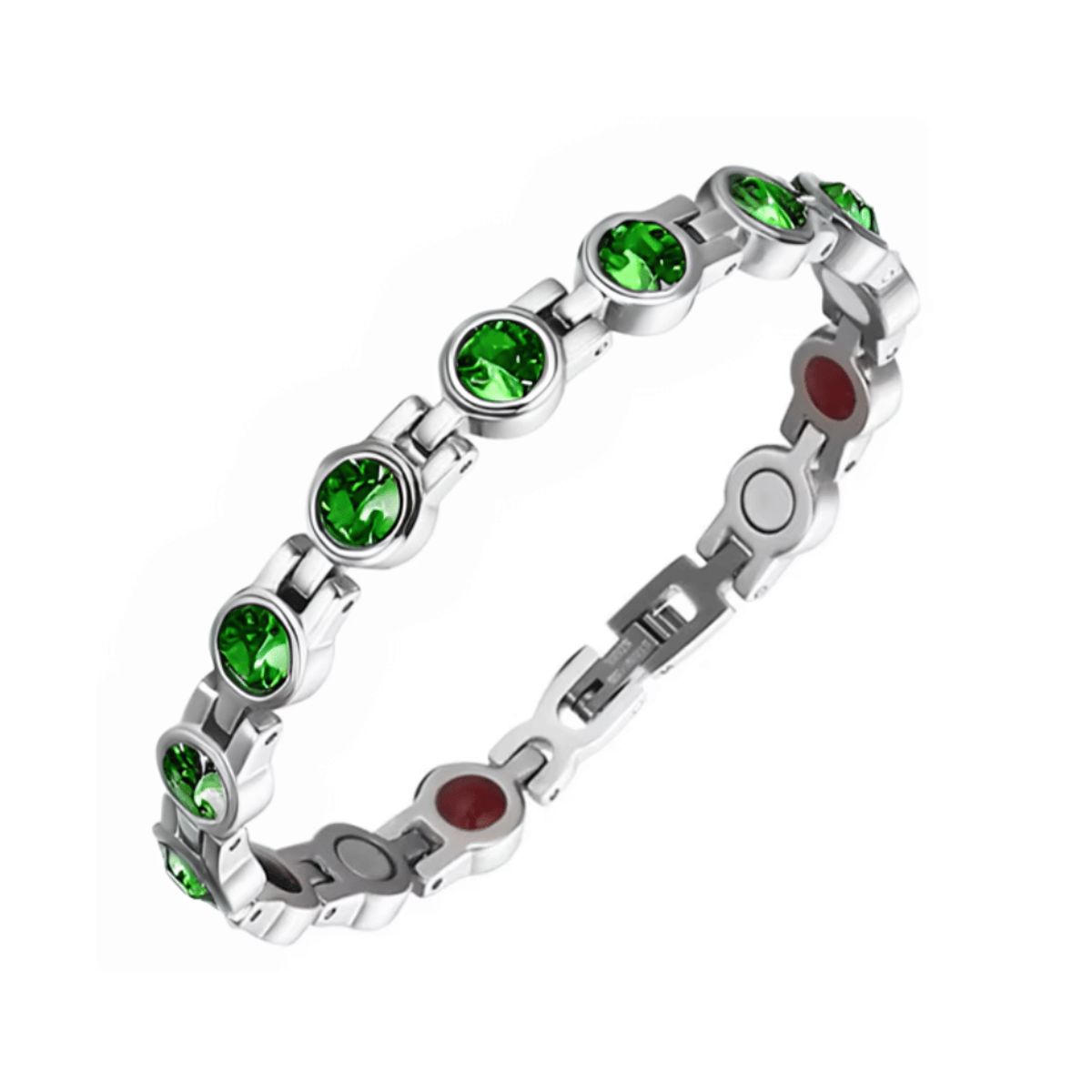 AFRODITA - Pulsera Magnética Saludable Con Brillantes de Swarovski Green