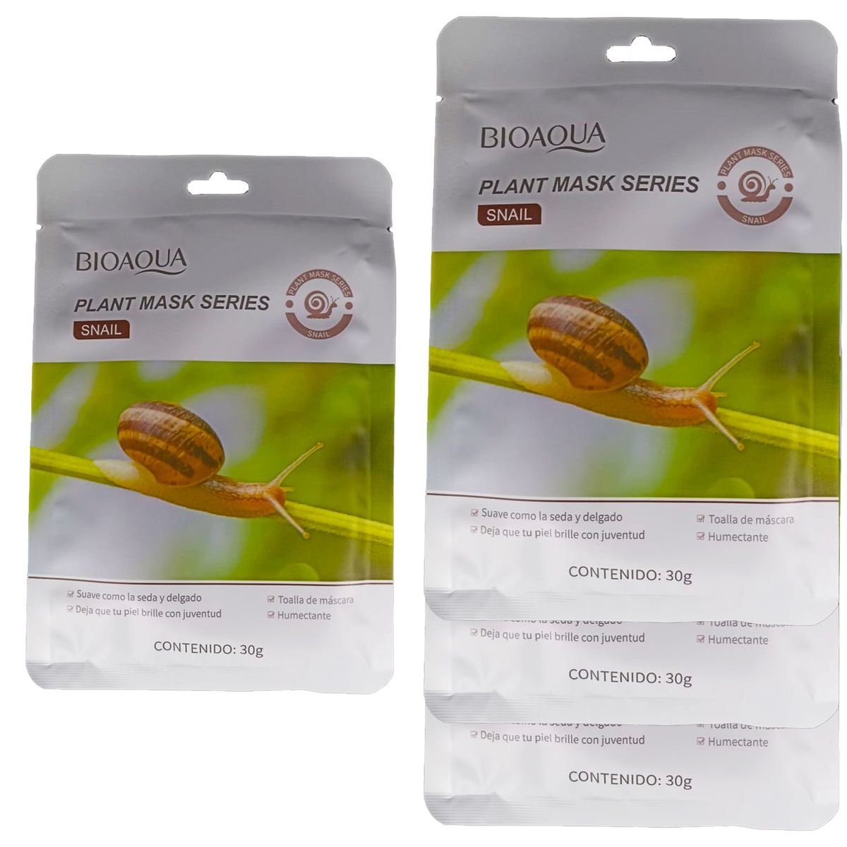 BIOAQUA - MASCARILLA FACIAL BIOAQUA BABA DE CARACOL 10 UND