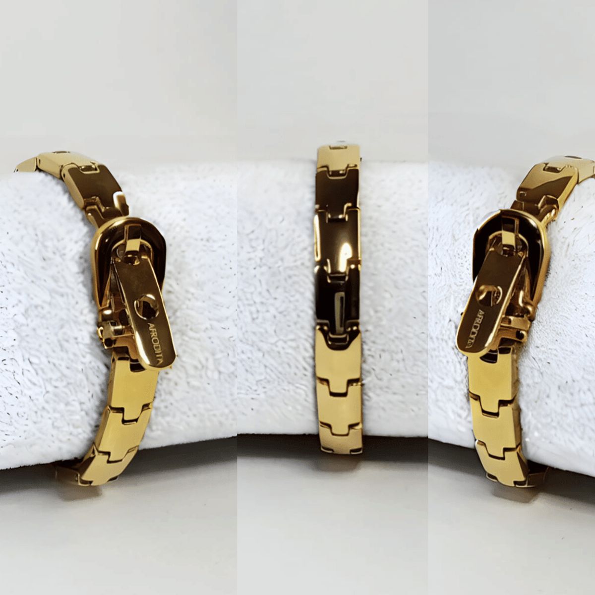 AFRODITA - Pulsera Magnética Saludable Dorada Modelo YSMGB-37