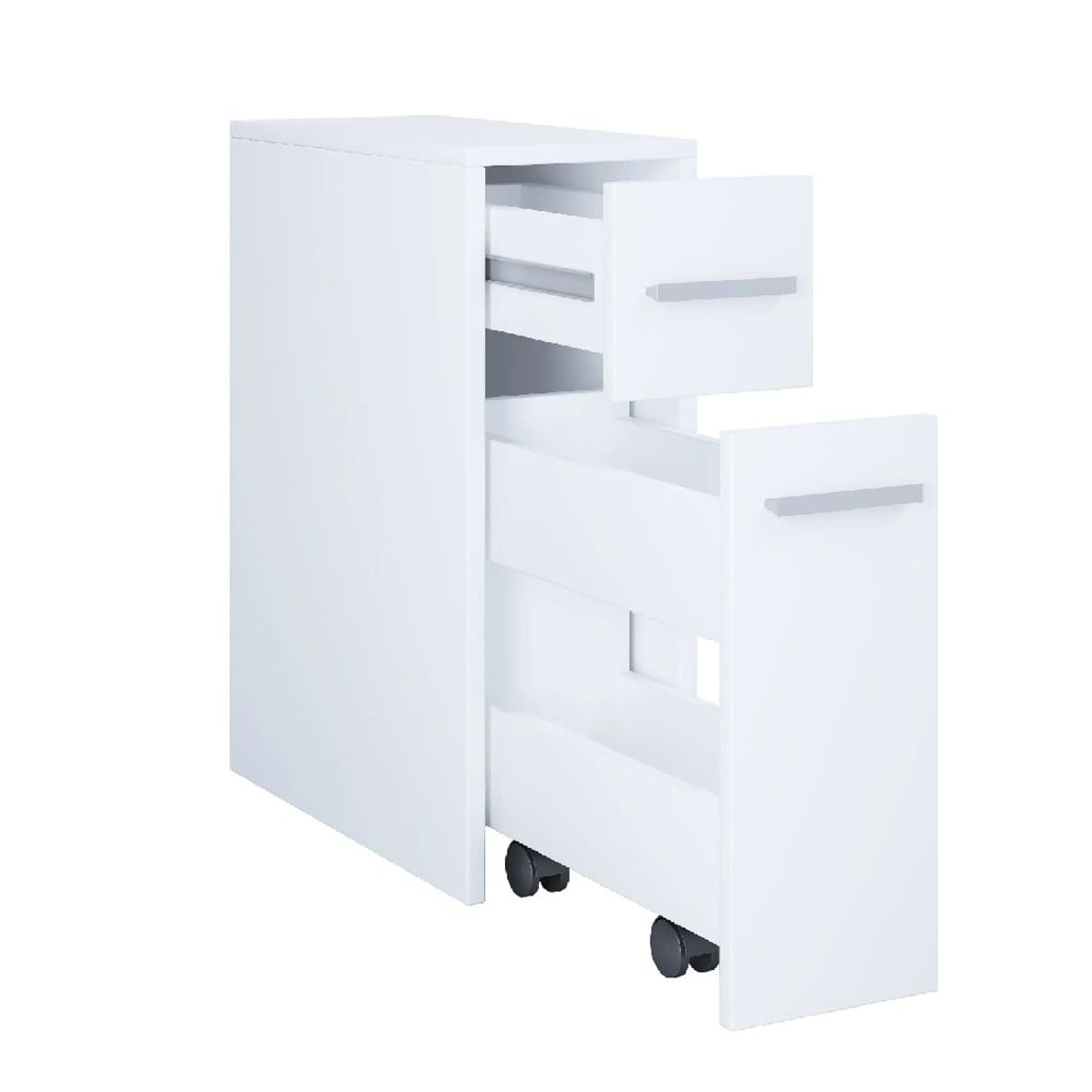 GENERICO - Mueble Auxiliar de Baño Moderno Georgia con Ruedas R&R MUEBLES