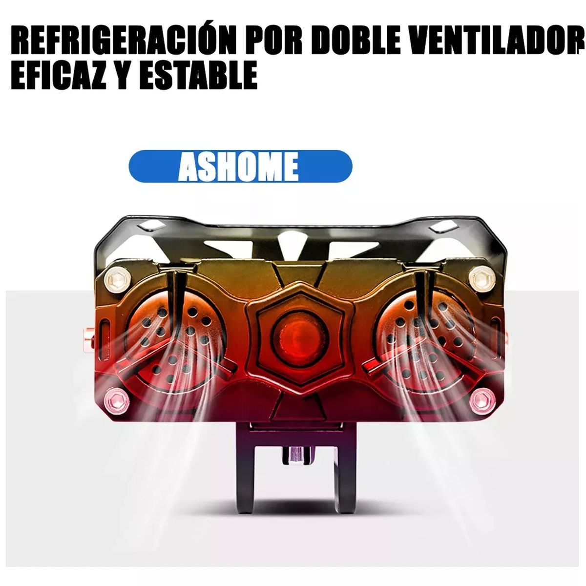 GENERICO - 2pzs Luz Auxiliar Altabaja Moto De Tres Ojos Con Ventilador