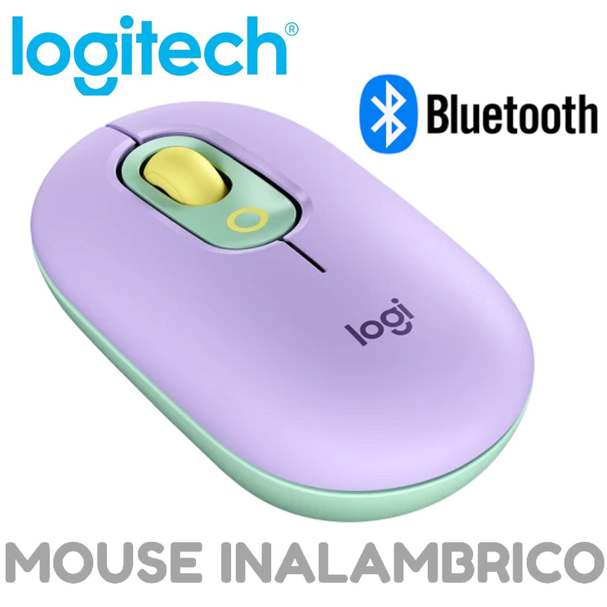 LOGITECH - MOUSE BLUETOOTH LOGITECH POP color LILA Lavanda