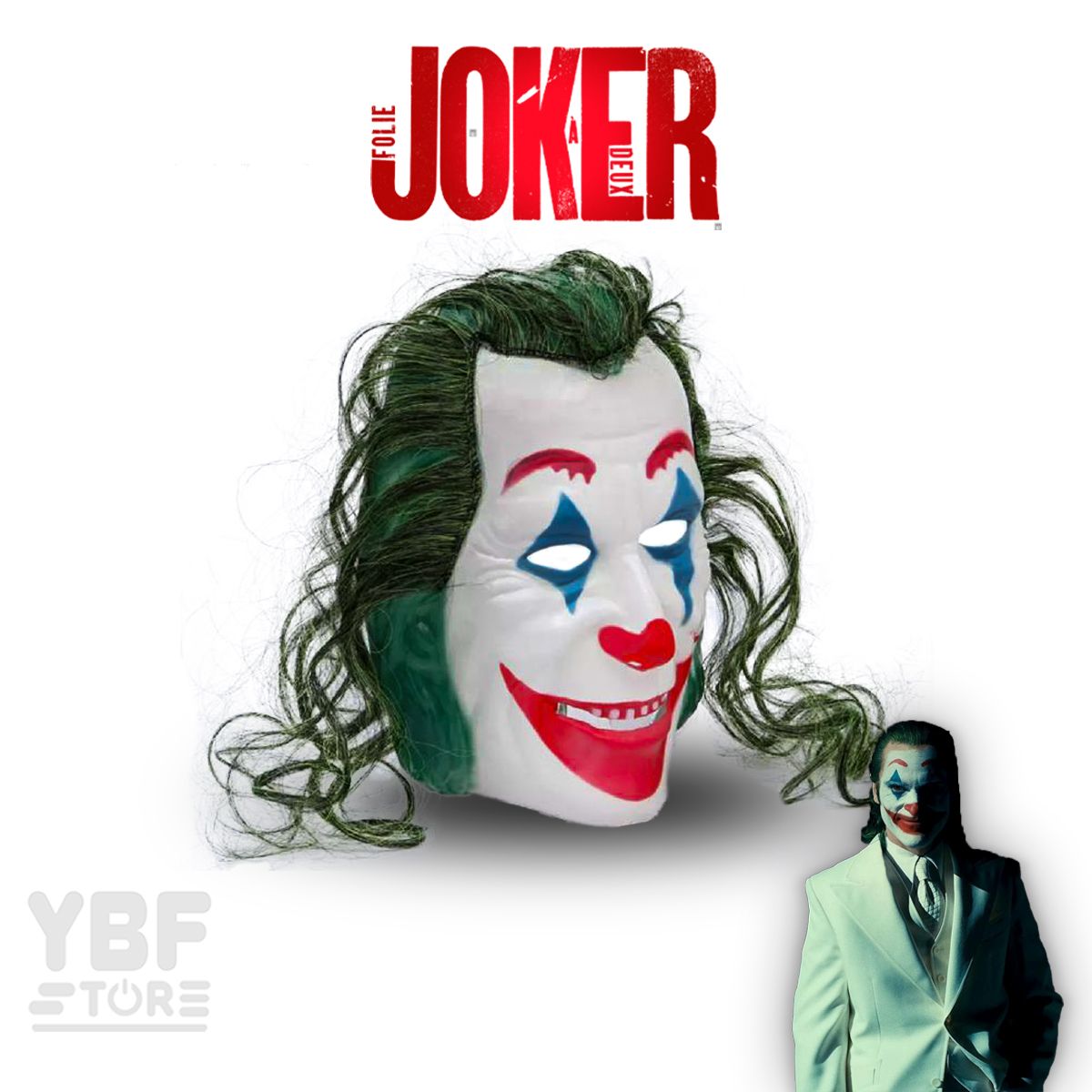 GENERICO - Máscara Halloween Joker - Disfraz de Halloween