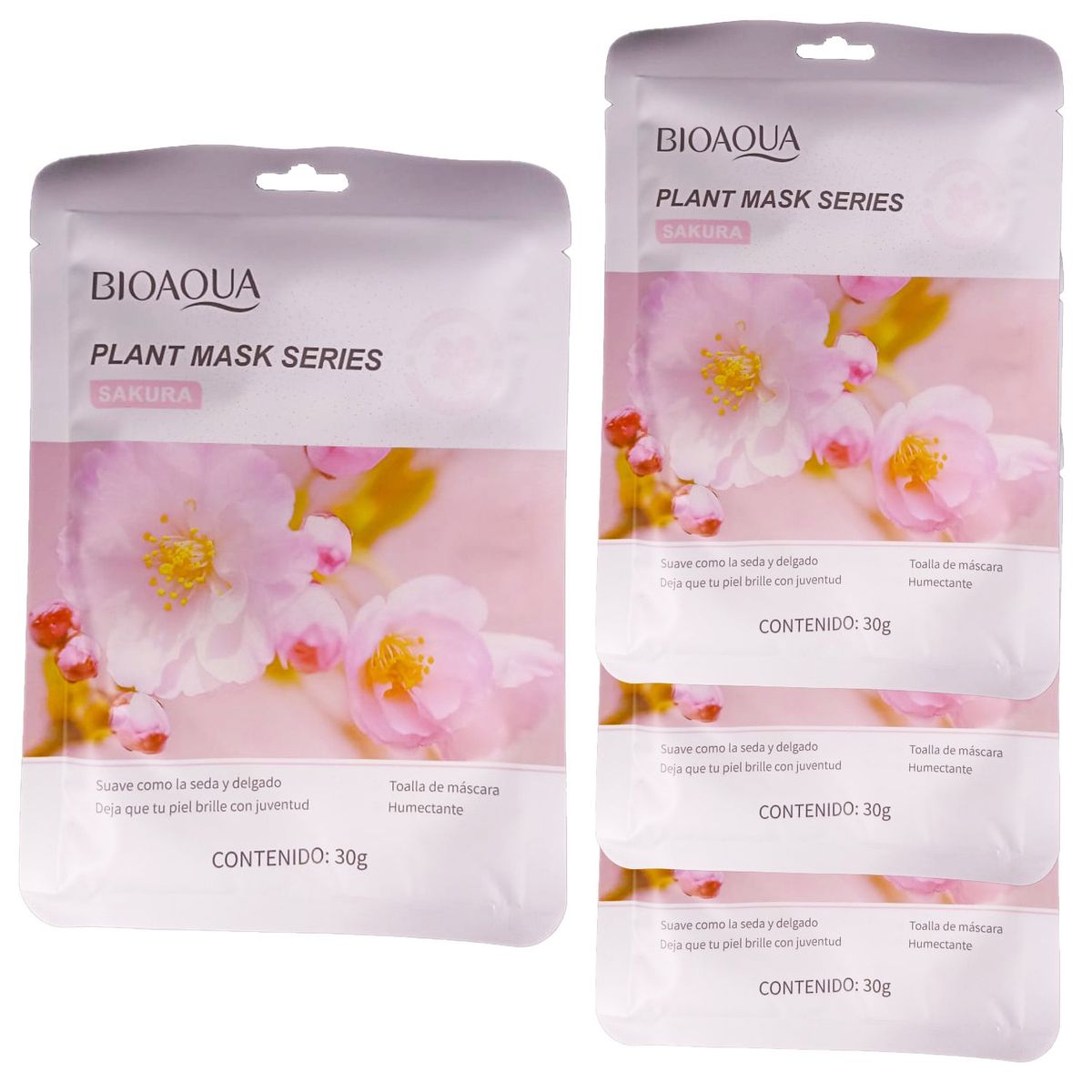 BIOAQUA - MASCARILLA FACIAL BIOAQUA SAKURA 10 UND