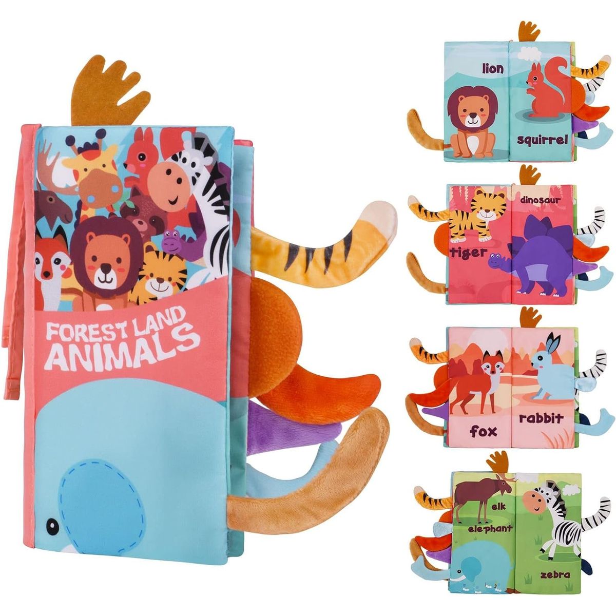 GENERICO - Libro estimulación niños juguete sensorial - Animales