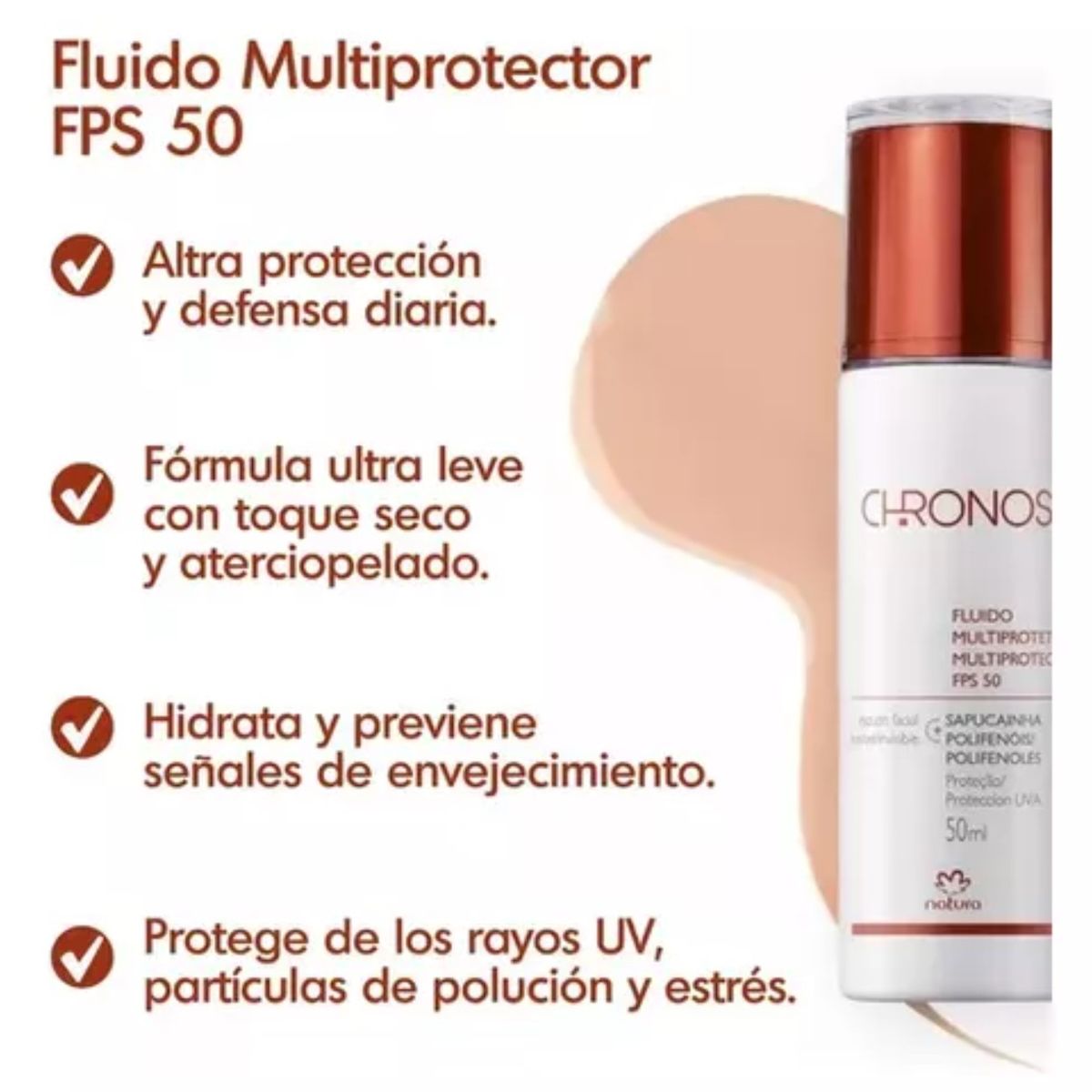 NATURA - Protector solar Chronos fluido multi protector fps 50 Natura