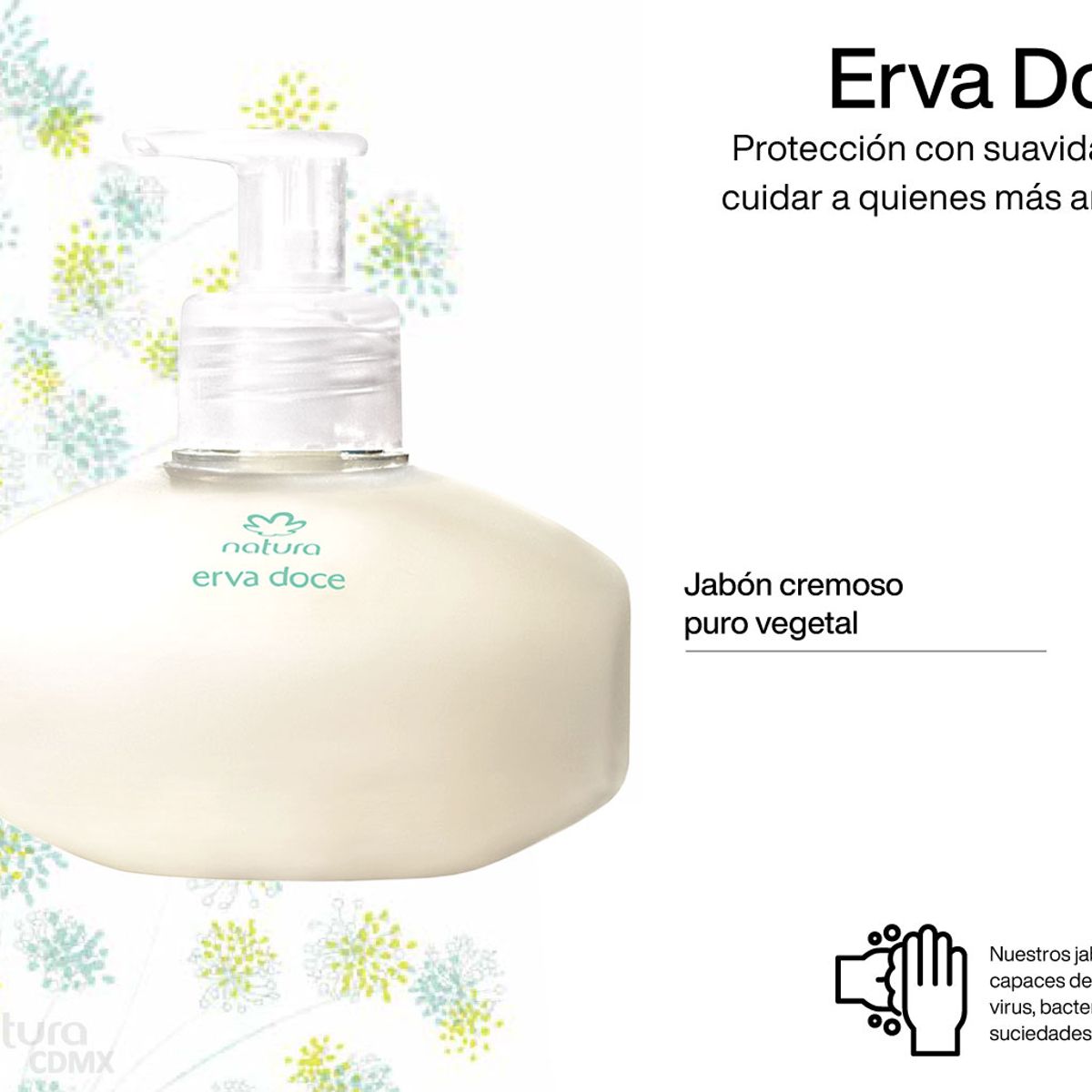 NATURA - Jabón cremoso Erva Doce 250 ml Tododia Natura