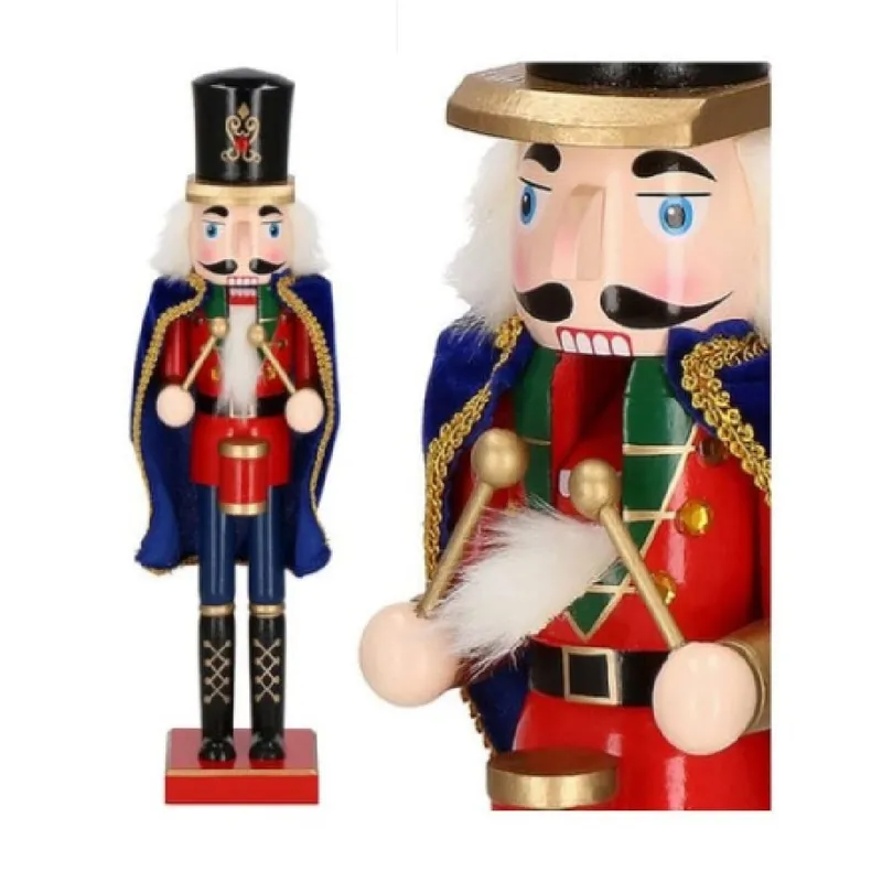 GENERICO - Cascanueces de Madera Navidad Soldado Músico Tambor 61cm Capa