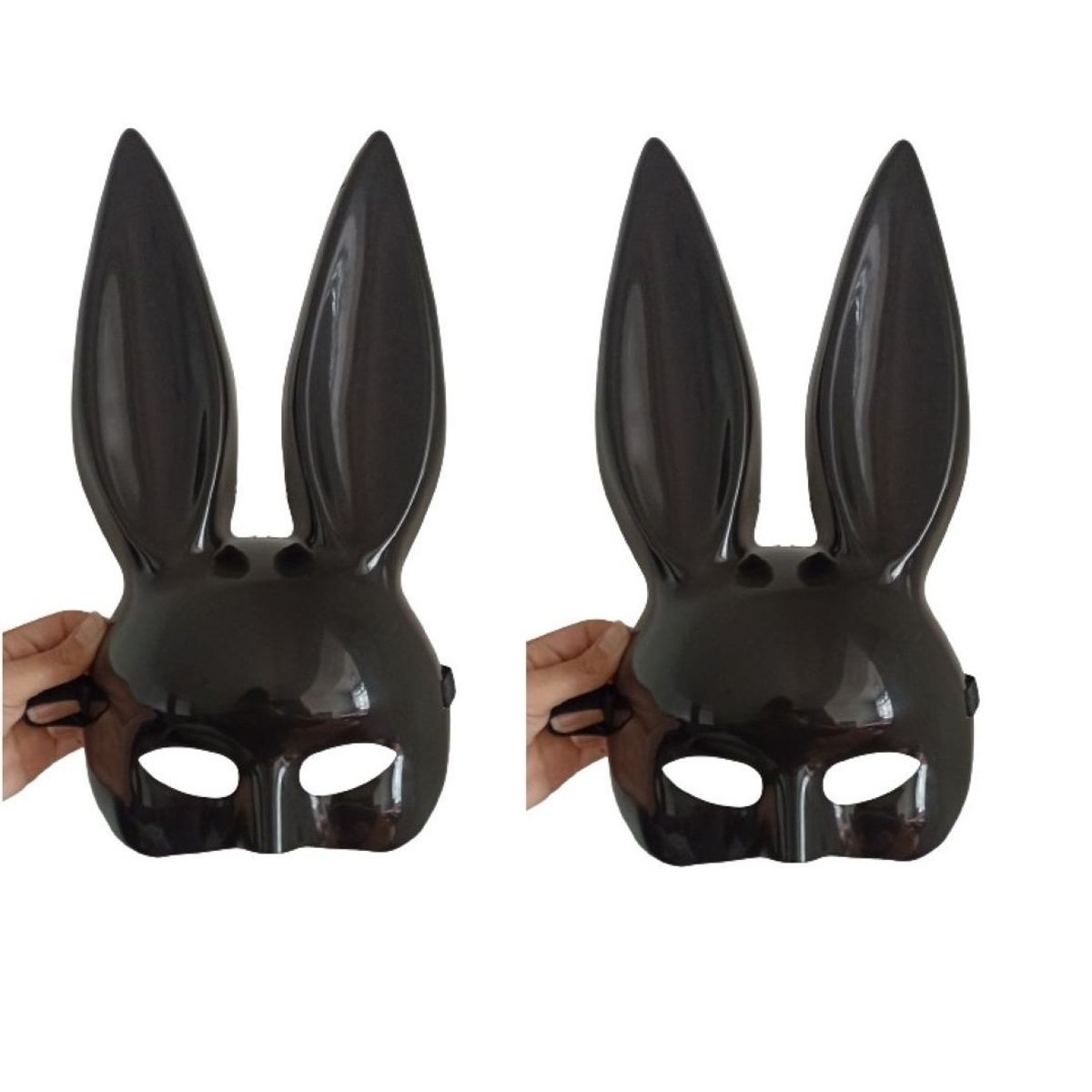 GENERICO - Set x 2 Máscaras antifaces conejita disfraz Halloween negro