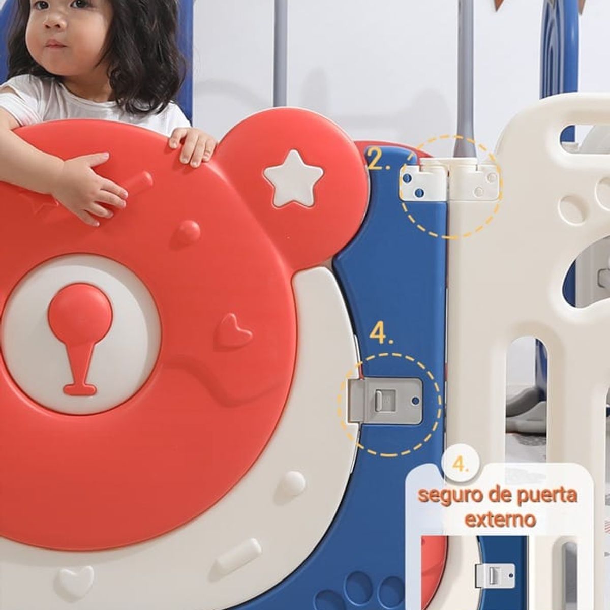 GENERICO - CORRALITO INFANTIL DONOSO AZUL PARA BEBES  2.00 X 2.00 MTS