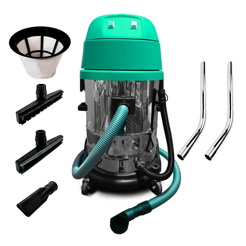 DCA - Aspiradora Polvo Agua Carwash Solaqueo AVC60 2300W 60 Litros 2 Motores