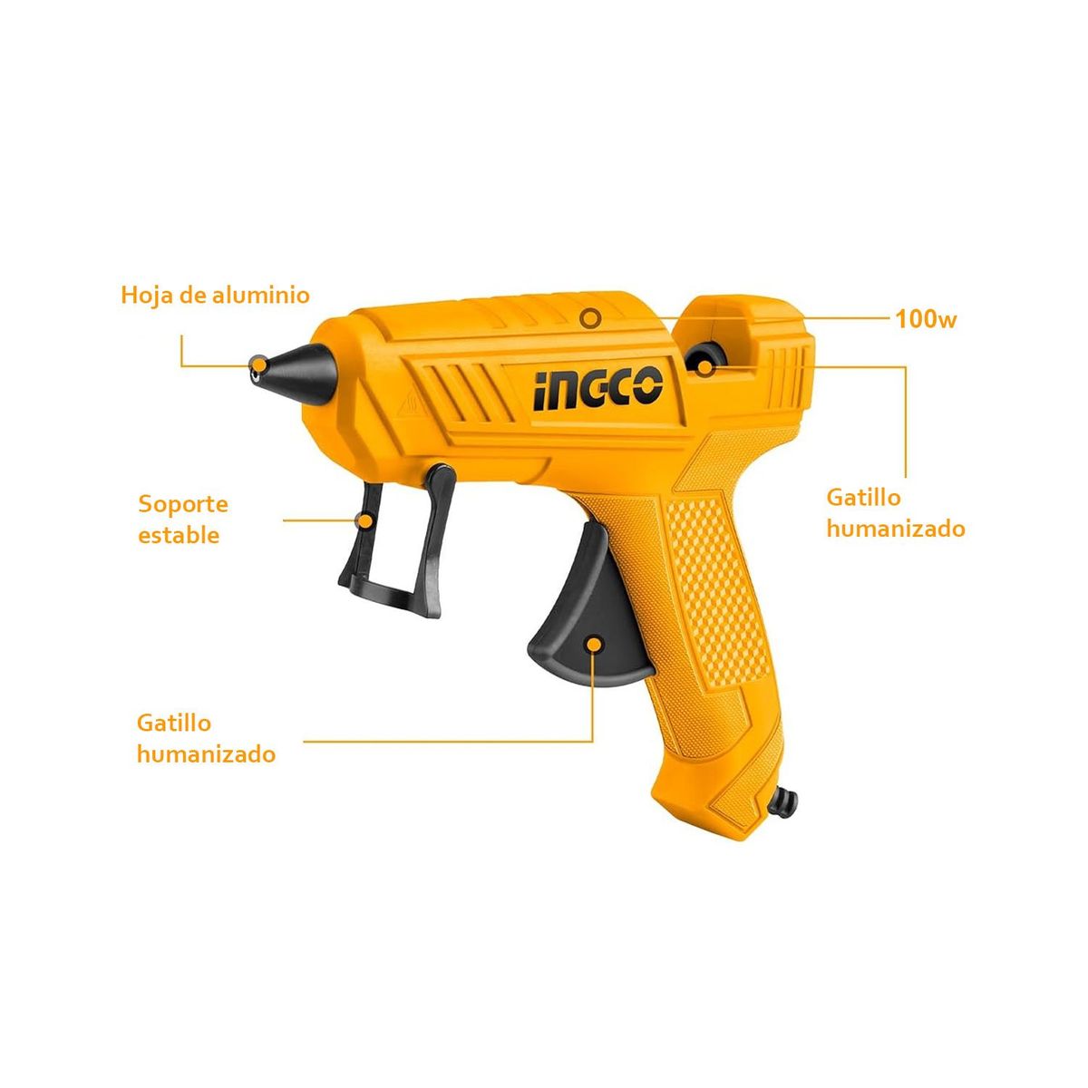 GENERICO - PISTOLA DE CALOR AIRE CALIENTE DOBLA TUBOS+ PISTOLA SILICONA