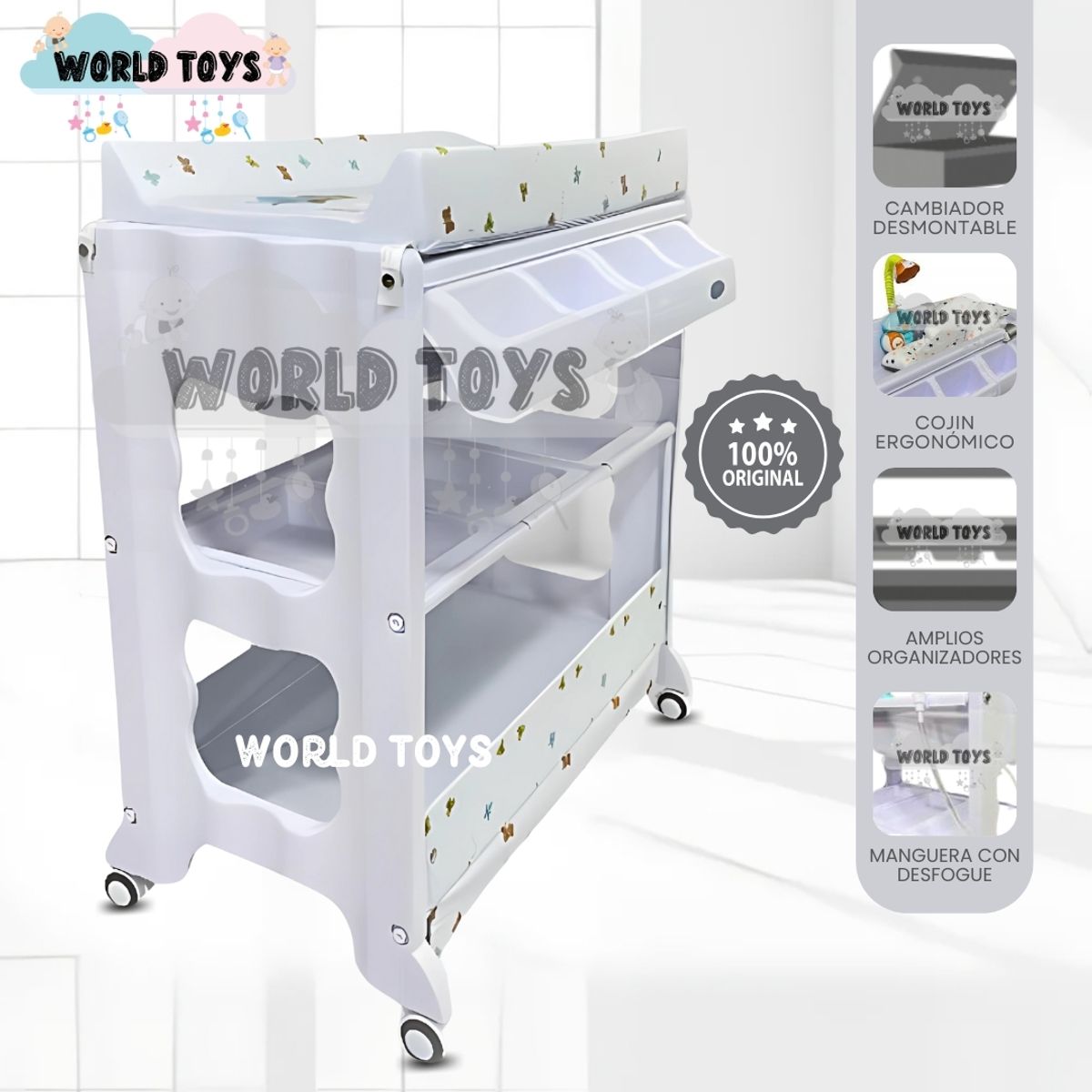 BABY - Bañera Cambiador «CHEIKHOUNA » Edición Limitada  White