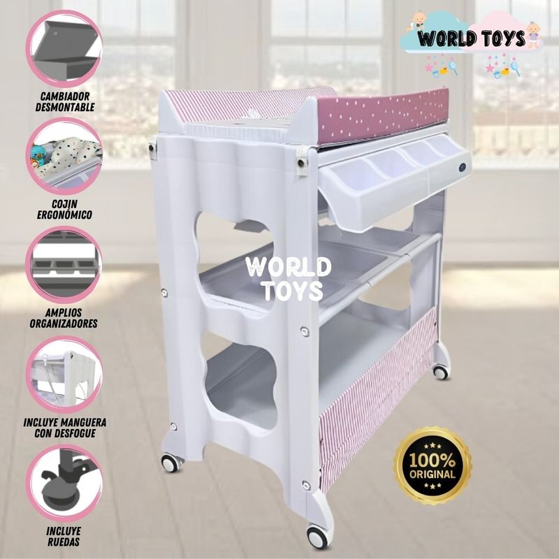 BABY - Bañera Cambiador «CHEIKHOUNA » Edición Limitada  Pink