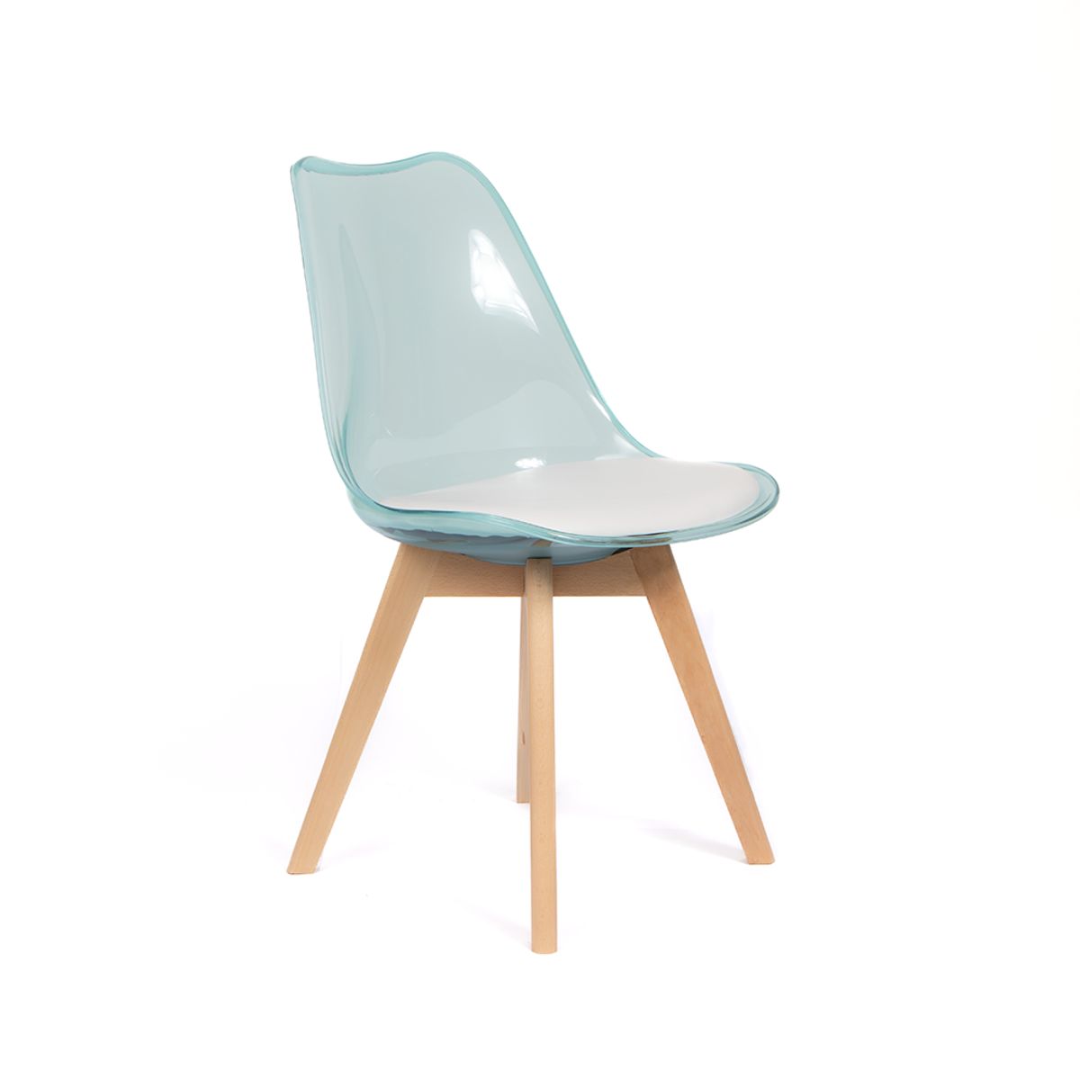 GRUPO CB - Silla Acolchada Modelo Eames Verde Translúcido Pack x4